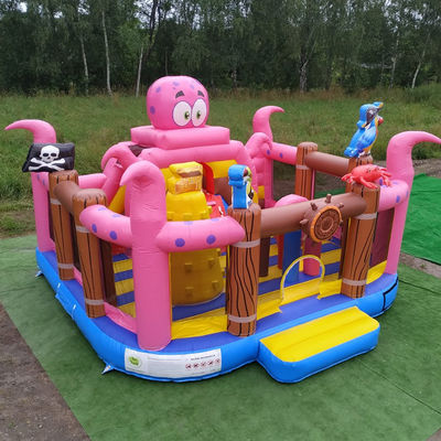 Castle Octopus Pirate Ship Inflatable Fun City Bouncy Castles with Safety Jumper
