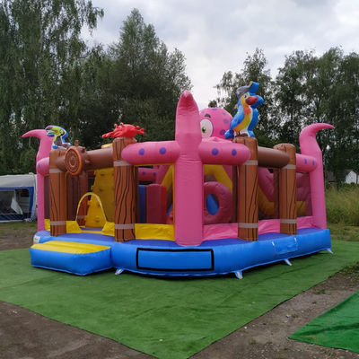 Castle Octopus Pirate Ship Inflatable Fun City Bouncy Castles with Safety Jumper