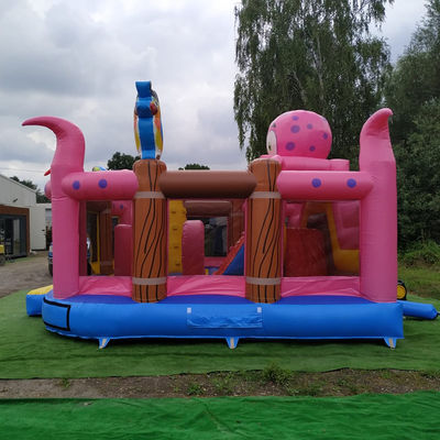 Castle Octopus Pirate Ship Inflatable Fun City Bouncy Castles with Safety Jumper