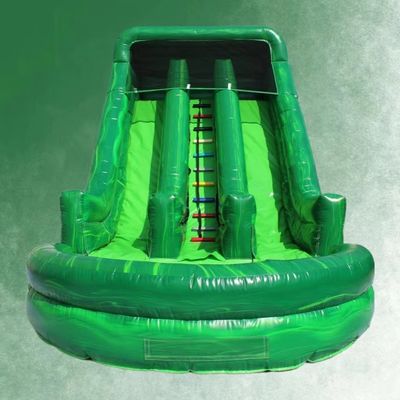 Blower Accessories Included Charming Green Magic Left and Right Double Slide with Pool