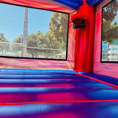 Customer Logo PVC Toddler Bed Blue Star Inflatable Bounce House Jumping Castle for Rent
