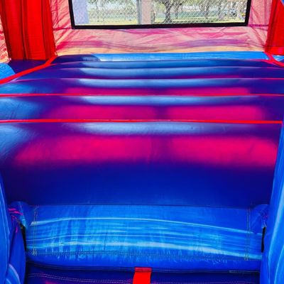 Customer Logo PVC Toddler Bed Blue Star Inflatable Bounce House Jumping Castle for Rent