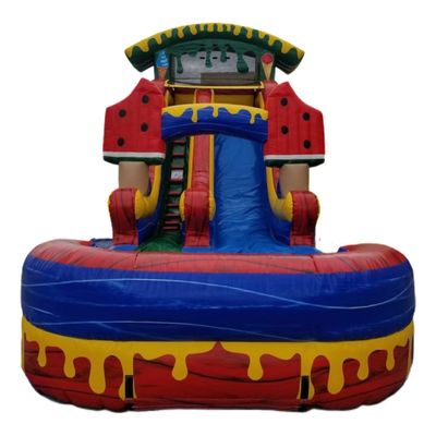 Park Inflatable Chilled Watermelon Water Slide with Pool Support One Item Purchase