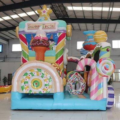 Customized Color Commercial PVC Inflatable Jumping Castle for Candy Car in Party Rentals