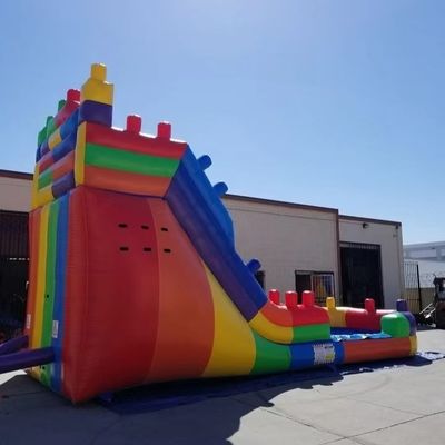 Customer Size Fancy Inflatable Water Slide with Wide Slide and Water Pool