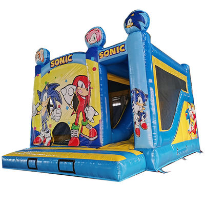 Commercial Toddler Trampoline PVC Inflatable Castle with Dry Slide and Climbing Slide