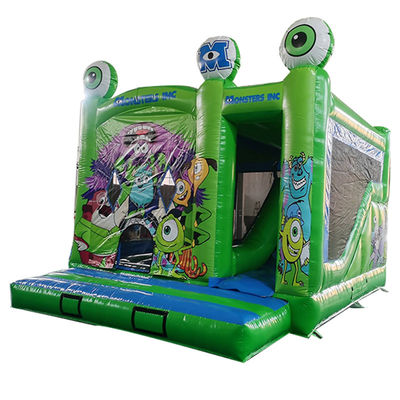 PORTABLE 18ft Monsters Inc. Inflatable Bounce House with Dry Slide and Small Obstacles
