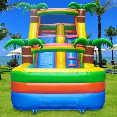 Commercial Rental Inflatable Water Slide with Pool and Blower 5-10 Passengers Allowed