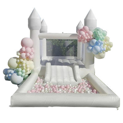 Customized Toddler Bed White Castle Bouncy Pastel Inflatable Jumping Castle with Blower