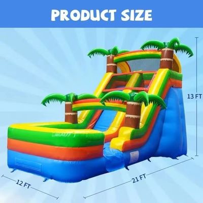 Commercial Rental Inflatable Water Slide with Pool and Blower 5-10 Passengers Allowed