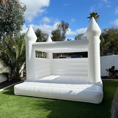 Customized Toddler Bed White Castle Bouncy Pastel Inflatable Jumping Castle with Blower