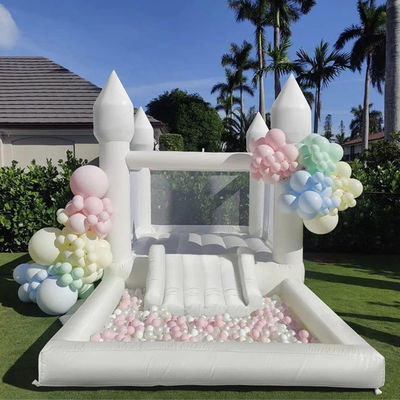 Customized Toddler Bed White Castle Bouncy Pastel Inflatable Jumping Castle with Blower