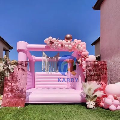 PORTABLE Attractive Wedding Inflatable Trampolines 2024 Castle with Decorative Flowers