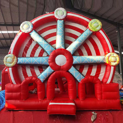 2024 19ft Red Ferris Wheel Inflatable Castle House Slide Combo for Customize Accepted