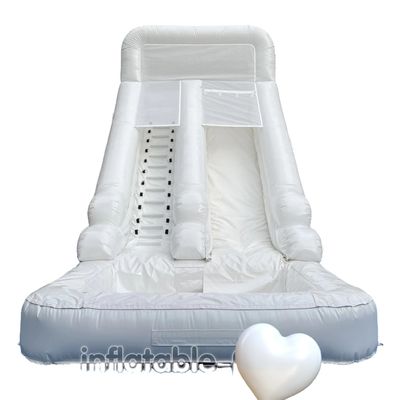 Indoor Commercial Rental Inflatable Water Slide with Pool in Summer Pure Color Fun