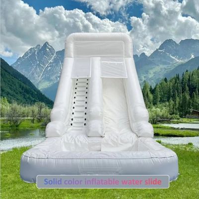 Indoor Commercial Rental Inflatable Water Slide with Pool in Summer Pure Color Fun