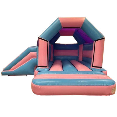 14 Years up Customized Mini Inflatable Trampoline Castle with Slide Custom Color