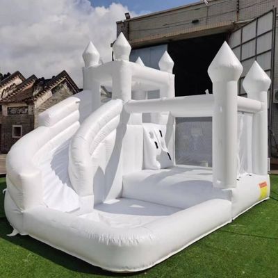 CE/EN71/EN14960 Certified Unisex PVC White Inflatable Bouncer for Playgrounds and Parties