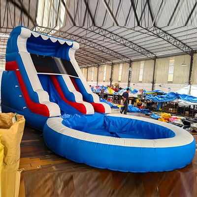 Digital Printing Waterslide Pool Commercial Inflatable Water Slide For Kid Garden