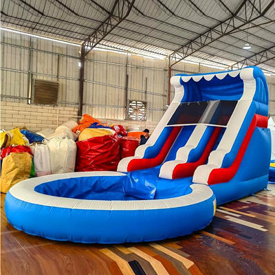 Digital Printing Waterslide Pool Commercial Inflatable Water Slide For Kid Garden