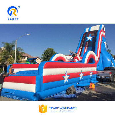 Commercial Grade Water Slide Inflatable with Splash Pool Customized Color and Size