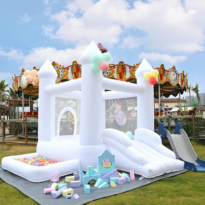 Blower Included Baby White Decorative PVC Inflatable Jumping House for Family Party