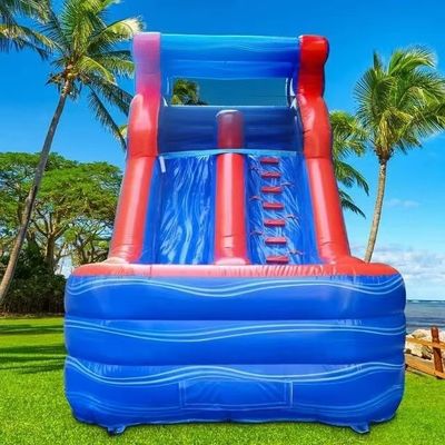 Children's Amusement Park Large Inflatable Toy Water Slide with Pool Customized Size