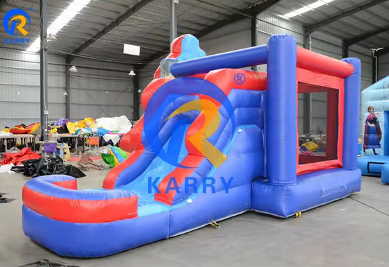 Spiderman Castle Slide Combo with Swimming Pool in Commercial Inflatable Amusement Park