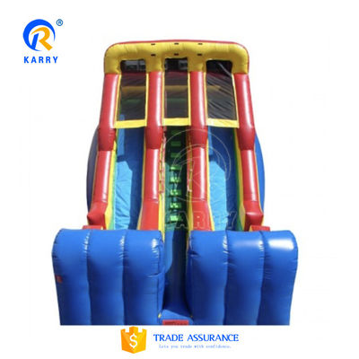 25FT Inflatable Water Slide with Water Pool and Palm Tree Pattern Large Bounce House