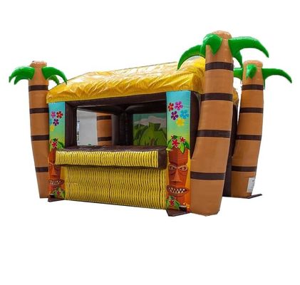Inflatable Pub Tent Blower With Blower Serving Inflatable Tropical Tiki Bar Exhibition