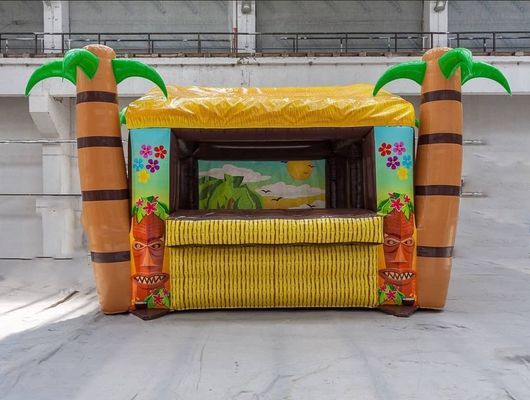 Inflatable Pub Tent Blower With Blower Serving Inflatable Tropical Tiki Bar Exhibition