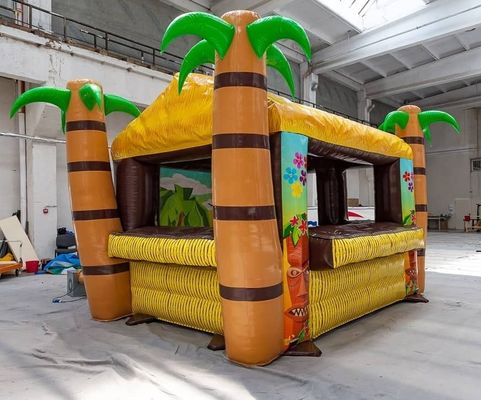 Inflatable Pub Tent Blower With Blower Serving Inflatable Tropical Tiki Bar Exhibition