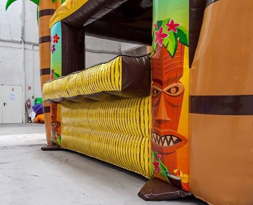 Inflatable Pub Tent Blower With Blower Serving Inflatable Tropical Tiki Bar Exhibition