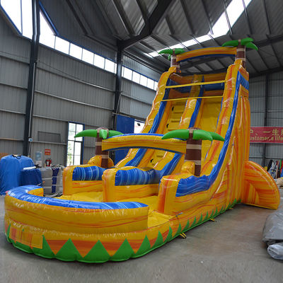 Indoor and Outdoor Fun Colorful Palm Tree Inflatable Water Slides for Kids Ages 8-13
