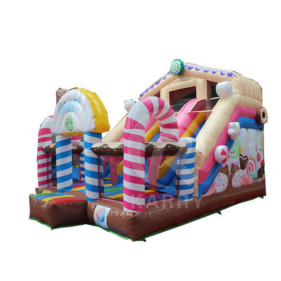 Party Inflatable Bouncer with Slide Commercial Candy House Theme Double Slide Combo