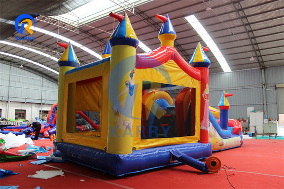 PVC Inflatable Bounce House Water Slide Combo for Unisex Princess Party Backyard Fun