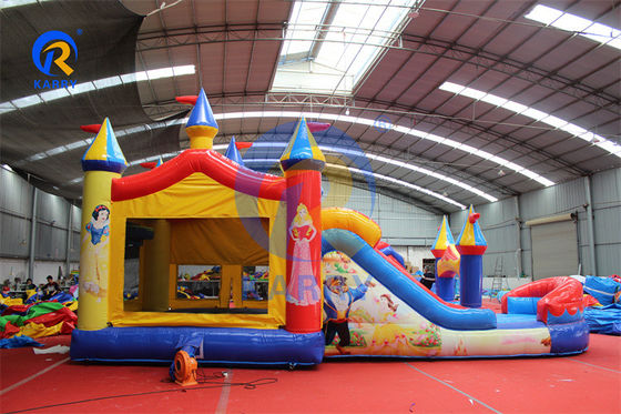 PVC Inflatable Bounce House Water Slide Combo for Unisex Princess Party Backyard Fun