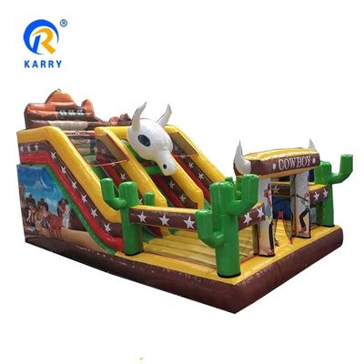 Large Adult Fun Inflatable Water Slide with Pool Customized Size and Digital Printing