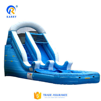 Large Adult Fun Inflatable Water Slide with Pool Customized Size and Digital Printing