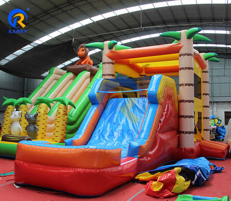 Customized Commercial Inflatable Bouncy Castle Slide Combo with Pool and Bounce House