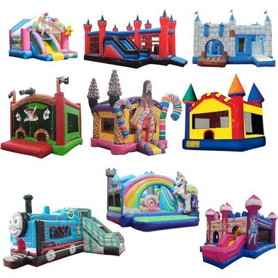 8x4m Customized Inflatable Coconut Palm Tree Bounce House with Slide and Pool Combo