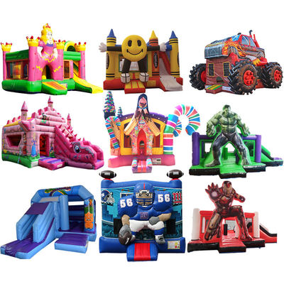 8x4m Customized Inflatable Coconut Palm Tree Bounce House with Slide and Pool Combo