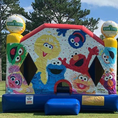 Outdoor Playground Inflatable Bouncer 13x13 Sesame Street Bouncy Castle for Kids' Fun