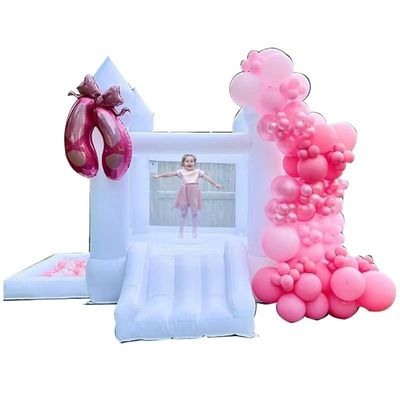 Home or Business White Inflatable Castle Jumping Trampoline with Customizable Options
