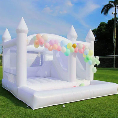 Home or Business White Inflatable Castle Jumping Trampoline with Customizable Options