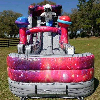 Amusement Park Bouncy Toy 9x5x5m or Customized Size Castle Slide Combo Astronaut Theme