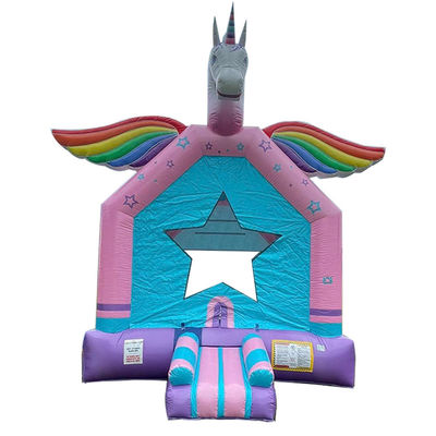 Customized Color Unicorn Bouncy Castle Inflatable Bounce House for Kids' Jumping Games