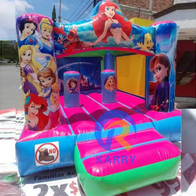 Little Bouncing Jumping Castle with Mermaid Theme Age Range 14 Years up PVC Material