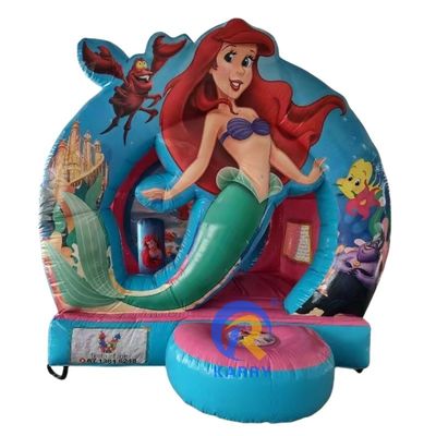 Party Rental Essential PVC Inflatable Bounce House with Mermaid Theme and Blower