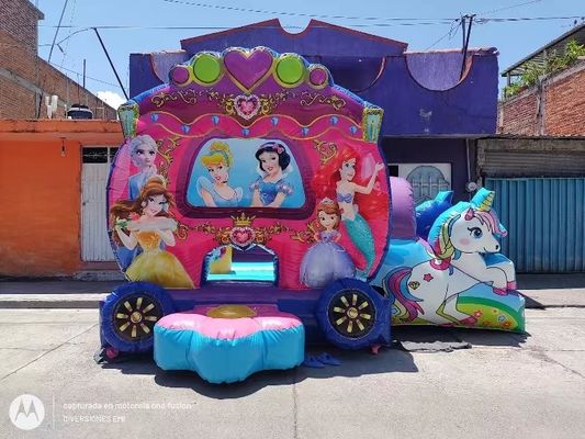 Party Rental Essential PVC Inflatable Bounce House with Mermaid Theme and Blower